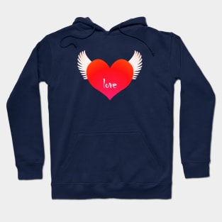 Love on Wings - Red Hoodie